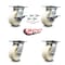 Service Caster 5 Inch Nylon Caster Set with Roller Bearing 4 Swivel Lock and 2 Brake SCC SCC-35S520-NYR-SLB-BSL-2-BSL-2 - alternate 3